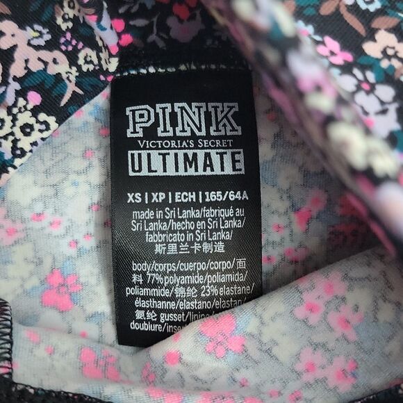 𝅺pink by Victoria's Secret Ultimate Athletic Leggings Beautiful Bright Floral - Picture 4 of 6